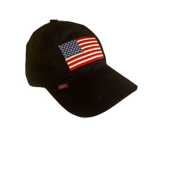 Black Hat Cap US American Flag Baseball Hat Cap - Picture 1 of 6